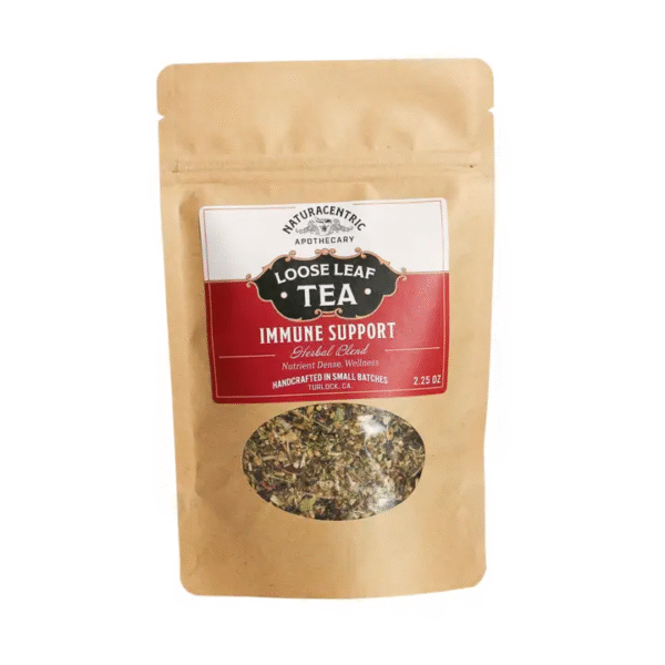 Organic Immune Support Loose Leaf Tea – Elderberry, Echinacea & Herbal Blend – Vegan, Plastic-Free, Cruelty-Free