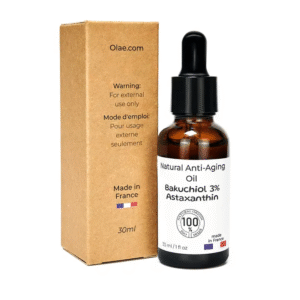 3% Bakuchiol Anti-Aging Oil – Retinol Alternative + Astaxanthin – Vegan, 100% Natural, Made in France