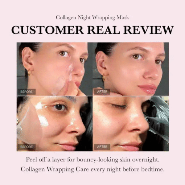 Medicube Collagen Night Wrapping Mask – Overnight Firming & Hydration – Korean Peel-Off Treatment for Elasticity + Radiance