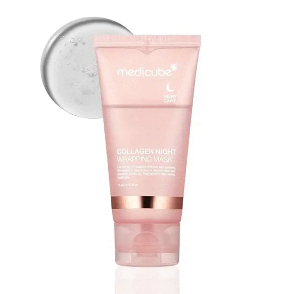 Medicube Collagen Night Wrapping Mask – Overnight Firming & Hydration – Korean Peel-Off Treatment for Elasticity + Radiance