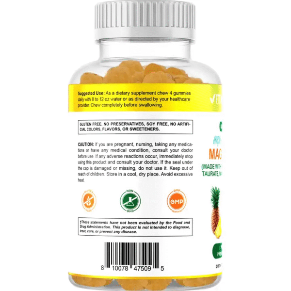 Vitamatic Magnesium Gummies – 400mg | 5 Types of Magnesium | Sugar-Free | 120 Gummies